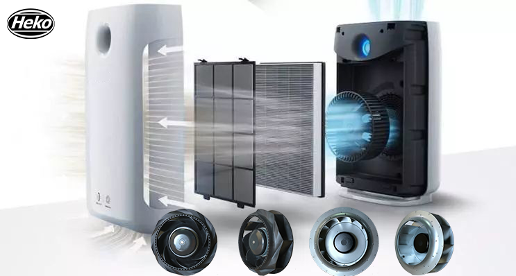 Aplicación de ventilador EC de purificadores de aire