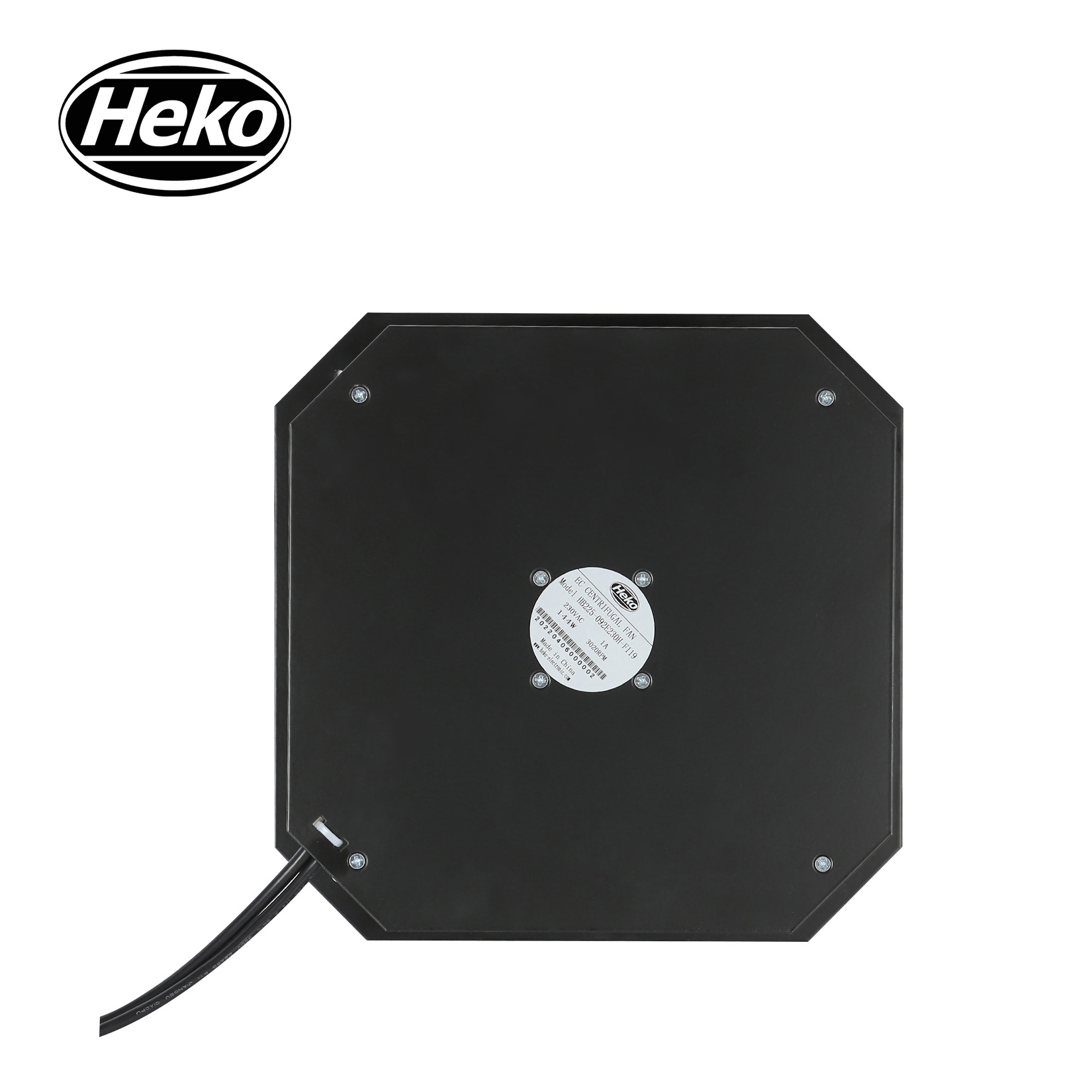 Ventilador centrífugo trasero industrial de conducto HEKO EC225mm 