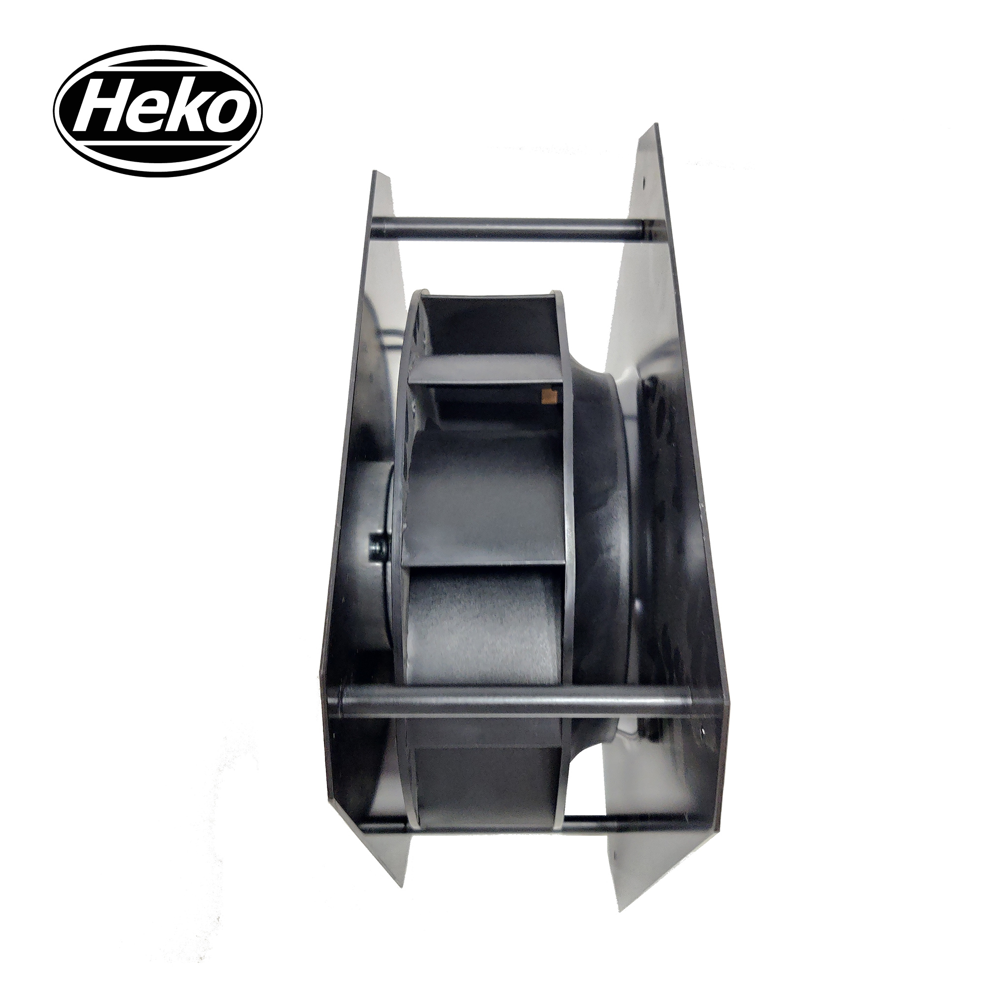 Ventilador centrífugo curvo HEKO EC133mm 230VAC con soporte