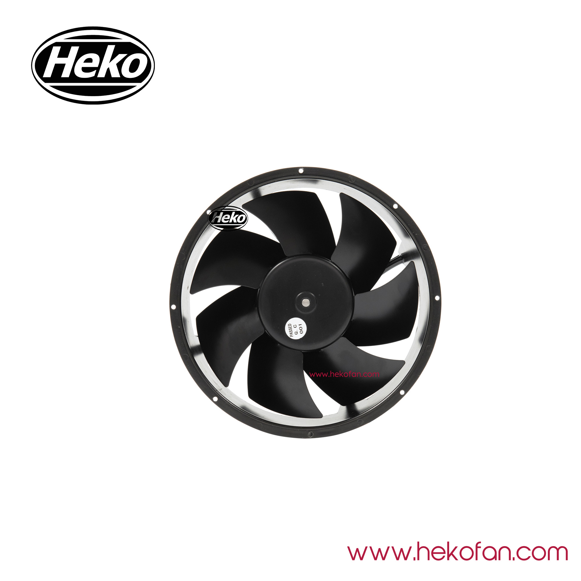 Ventilador industrial axial HEKO DC215mm de acero inoxidable para animales