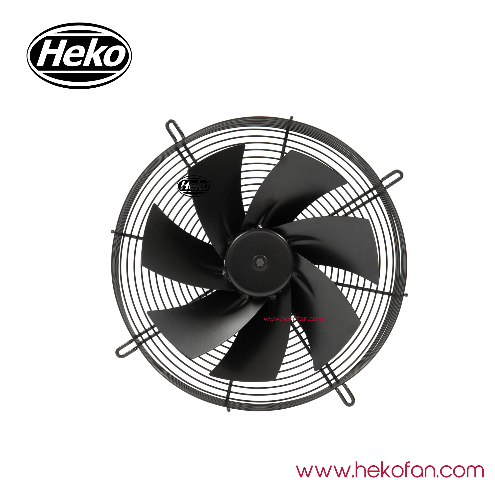 Ventilador axial industrial HEKO EC300mm acero revestido en negro