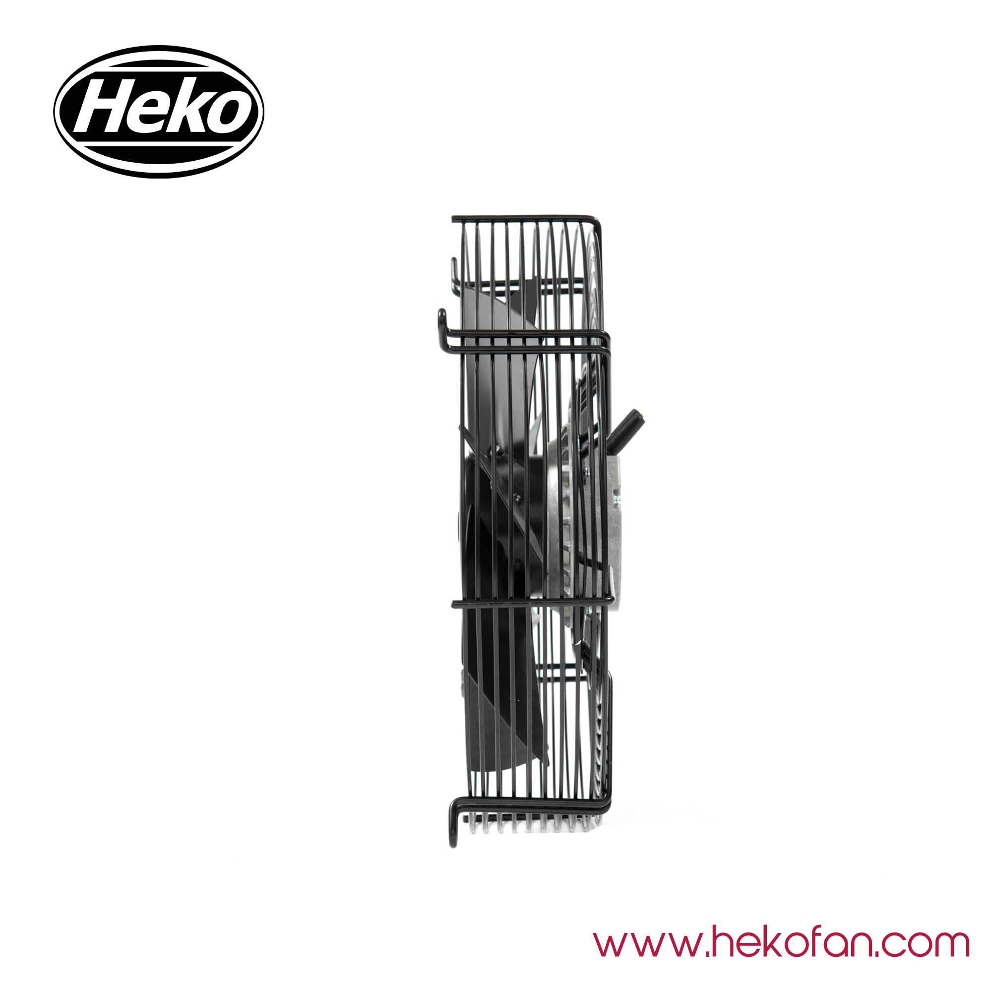 Ventilador axial industrial HEKO EC300mm recubierto de acero en negro